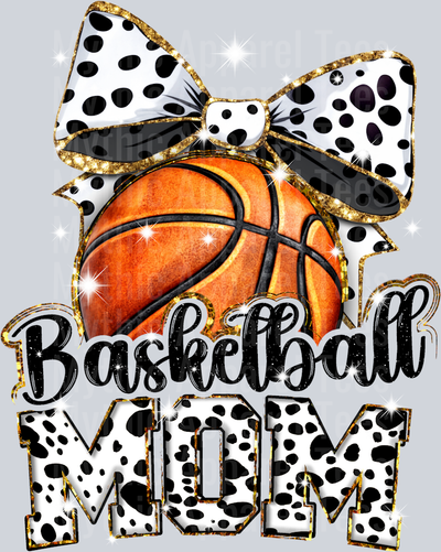 Basketball mom with orange ball and spots cute DTF Sports Transfers