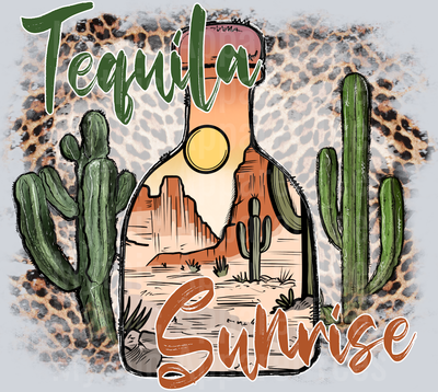 Tequila Sunrise Western DTF Drinking Transfers