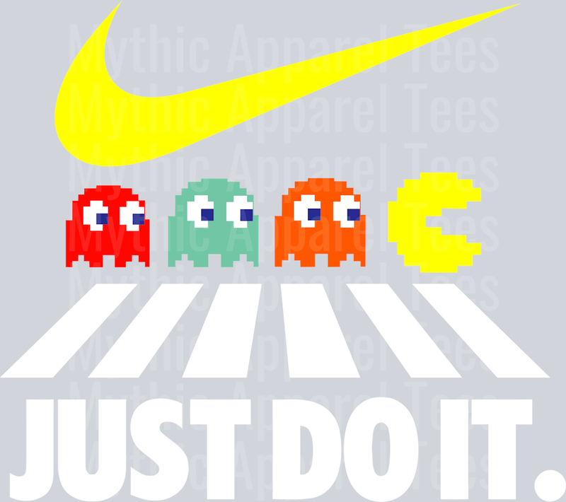 PACMAN JUST DO IT DTF Nike Transfers