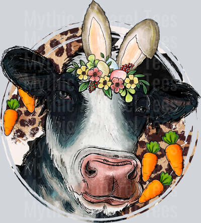 Happy Easter Cow Western Easter