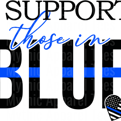 Police Officer Blue Line Back The Blue Transfers
