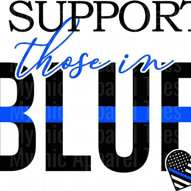 Police Officer Blue Line Back The Blue Transfers