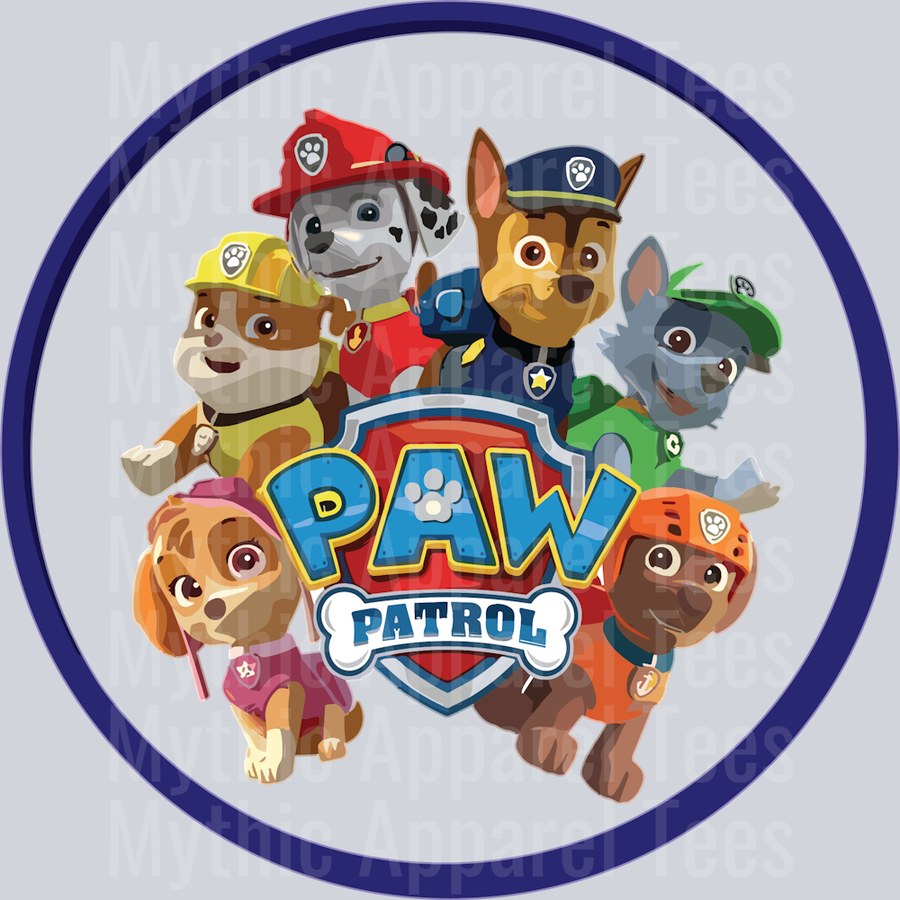 The whole Squad DTF Paw Patrol Transfers