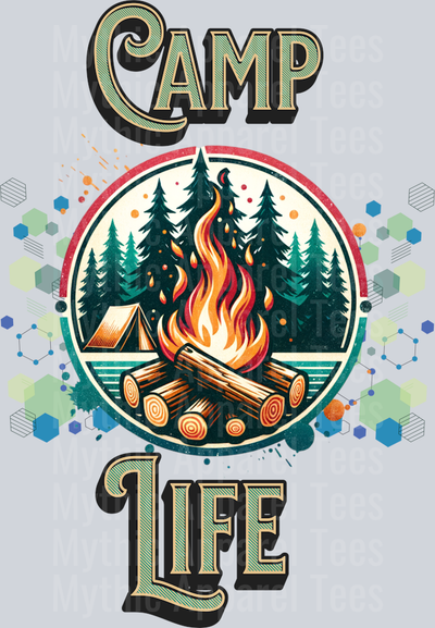 Camp life 36 DTF Camping Transfers