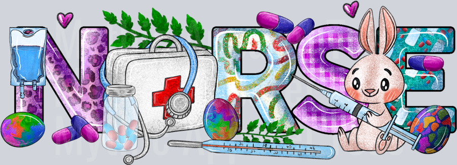 Easter Nurse  Cute Rabbit
