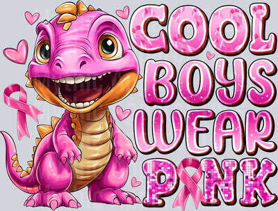 Cool Boys Wear Pink Breast Cancer Awareness