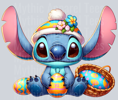 Stitch Easter Transfer 7 DTF Stitch Easter Transfers