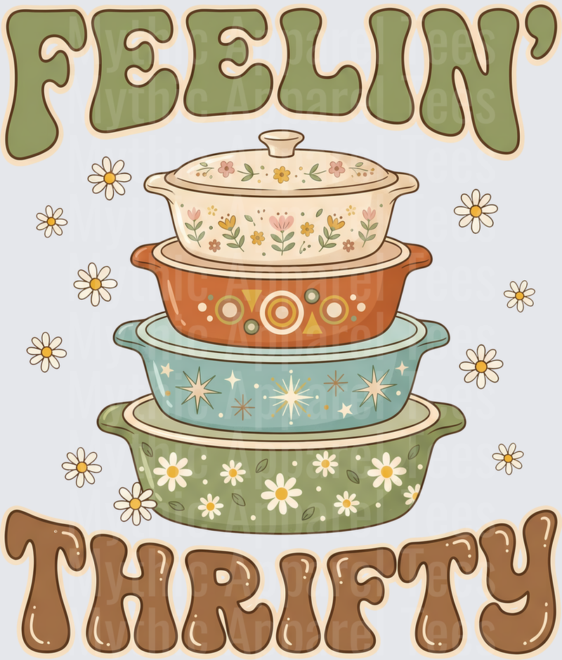 Feelin' Thrifty Vintage Pyrex Casserole Dish Stack with Daisies