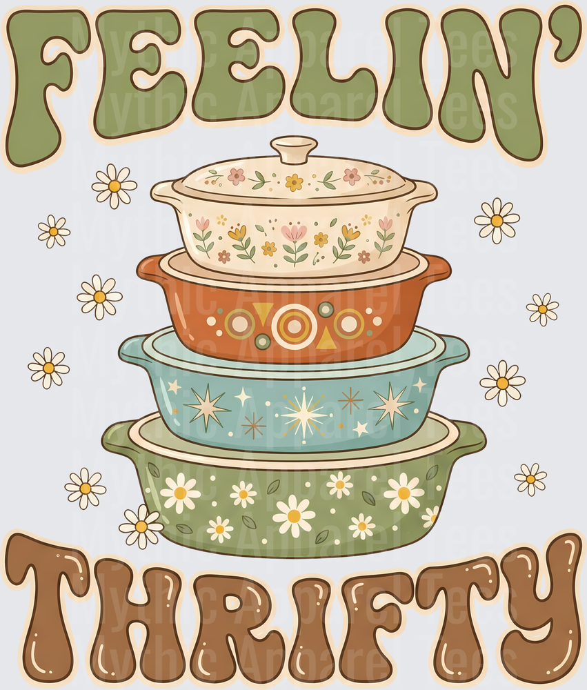 Feelin' Thrifty Vintage Pyrex Casserole Dish Stack with Daisies