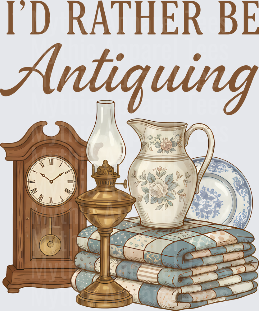 I'd Rather Be Antiquing Vintage Collectibles Design
