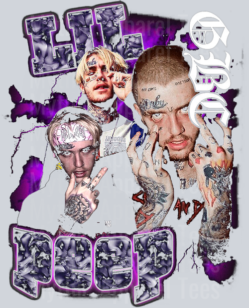 Lil Peep HALFTONE Made For Black Shirt DTF Pop Culture Transfers