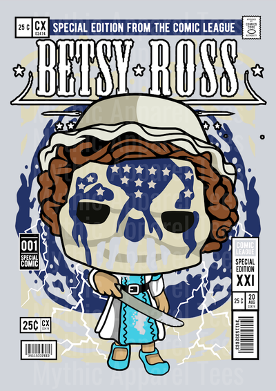 Betsy Ross Comic Book Cover STYLE DTF Pop Culture Transfers