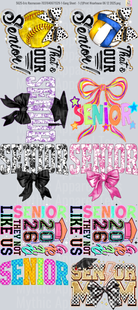 Senior GANG SHEET 10 FULL SIZE IMAGES
