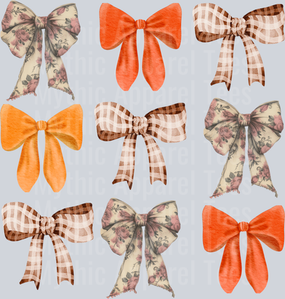Fall bow coquette DTF Fall Transfers