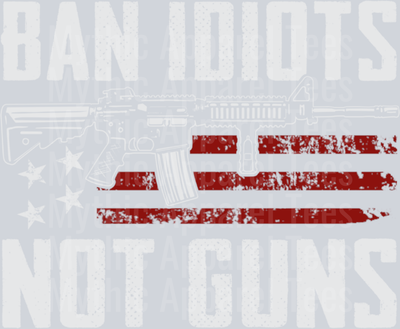 Ban Idiots Not Guns - USA 2nd Amendment Rights Funny Gun Pullover Hoodie PRO 2nd
