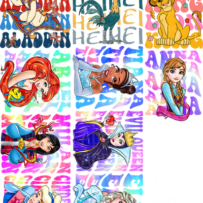 DISNEY KIDS GANG SHEET 10 KIDS SIZE IMAGES