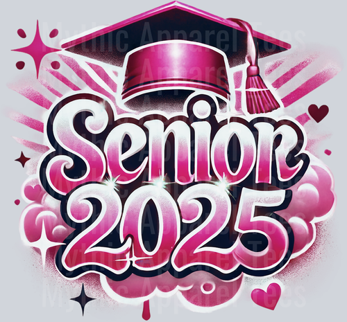 0039 Senior 2025 Maroon DTF 2025 Senior Graduation Transfers