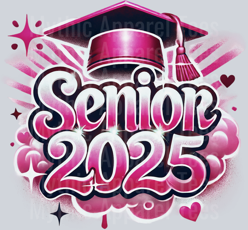 0039 Senior 2025 Maroon DTF 2025 Senior Graduation Transfers