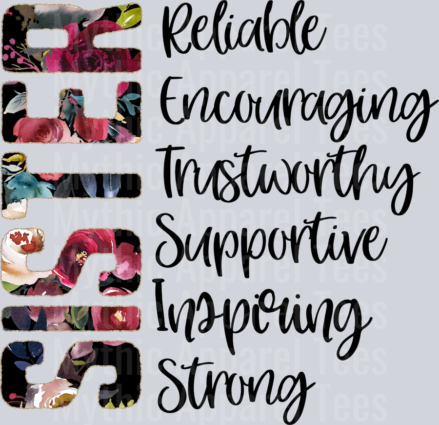 Sister Relatable Encouraging Trustworthy Supportive Inspiring Strong DTF Sister Transfers