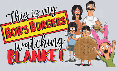 Bobs Burgers Blanket Plain