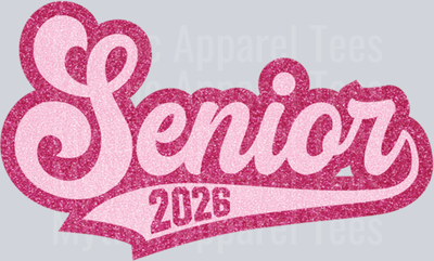 Senior 2026 Pink Graduation for Her Cute Graduate Girl Women Pullover Hoodie