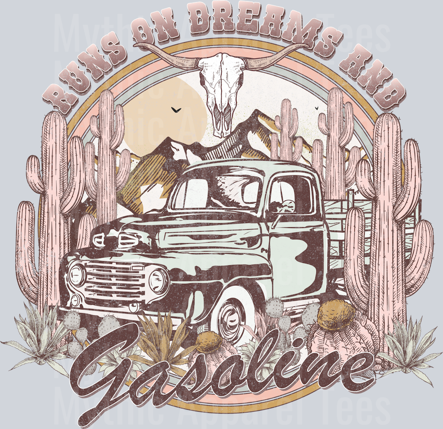 Runs on Dreams and Gasoline Western Cowgirl