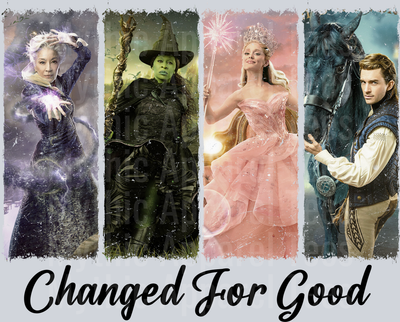Vintage Changed For Good Wicked Movie stretched frames DTF Wicked Transfers