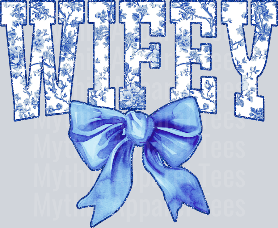 Light Blue Toile Wifey