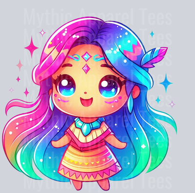 Pocahontas 2 Disney Princess Colorful Pop Art Pop Culture Cosmic style