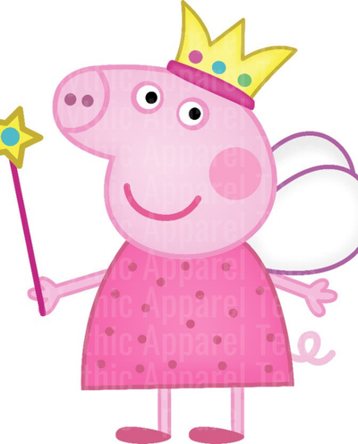 Peppa Pig Fairy Princess Crown Wand Butterfly Wings Pink