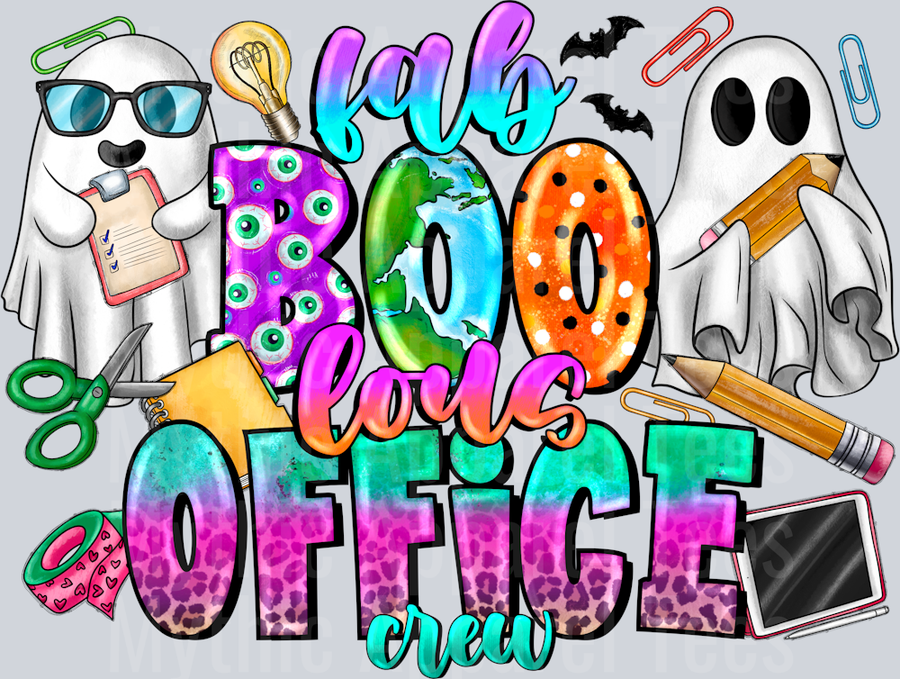 Fab boo Lous office Crew Spooky Halloween Teacher