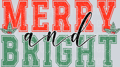 MERRY AND BRIGHT DISTRESSED