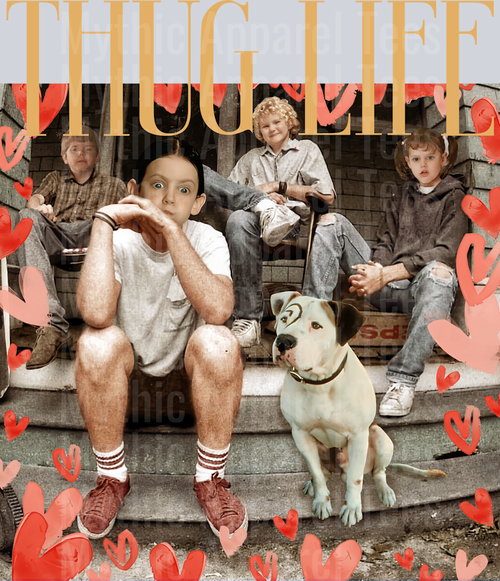 Thug Life Little Rascals Cute DTF Valentines Day Transfers