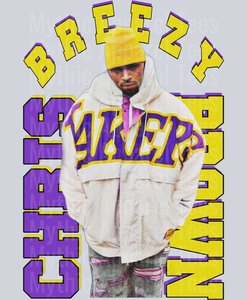 Chris Brown Breezy DTF Pop Culture Transfers