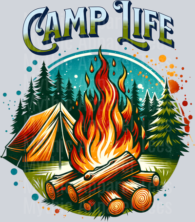 Camp Life 22 DTF Camping Transfers