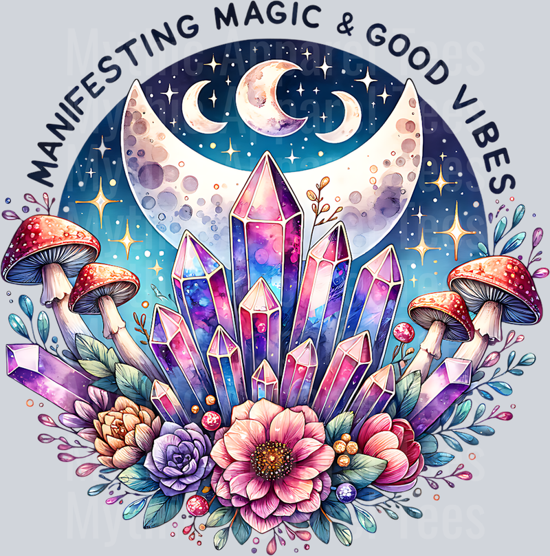 MANIFESTING MAGIC AND GOOD VIBES WATERCOLOR PNG