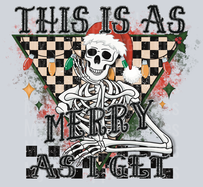 This is a merry as I get Pocket Logo DTF Christmas Transfers
