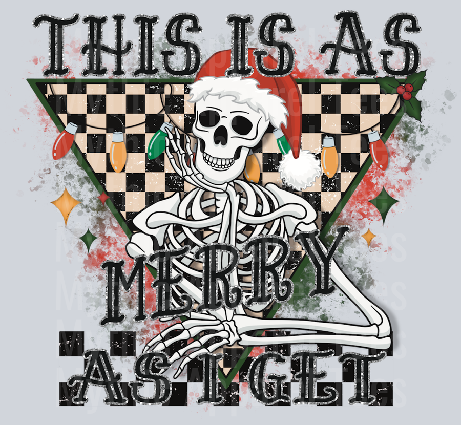 This is a merry as I get Pocket Logo DTF Christmas Transfers