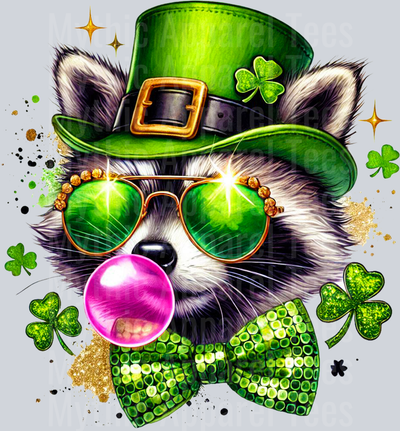 Raccoon With Bubble St Patrick's Day