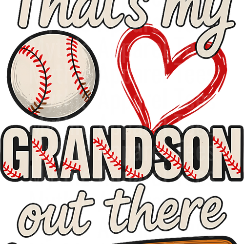 Grandma Grandpa Grandparents Baseball DTF Transfer