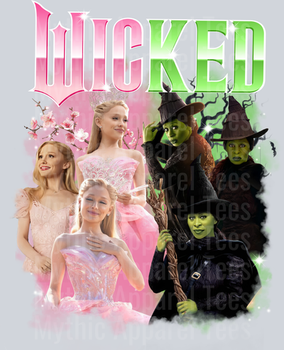 Wicked Movie Glinda And Elphaba realistic DTF Wicked Transfers