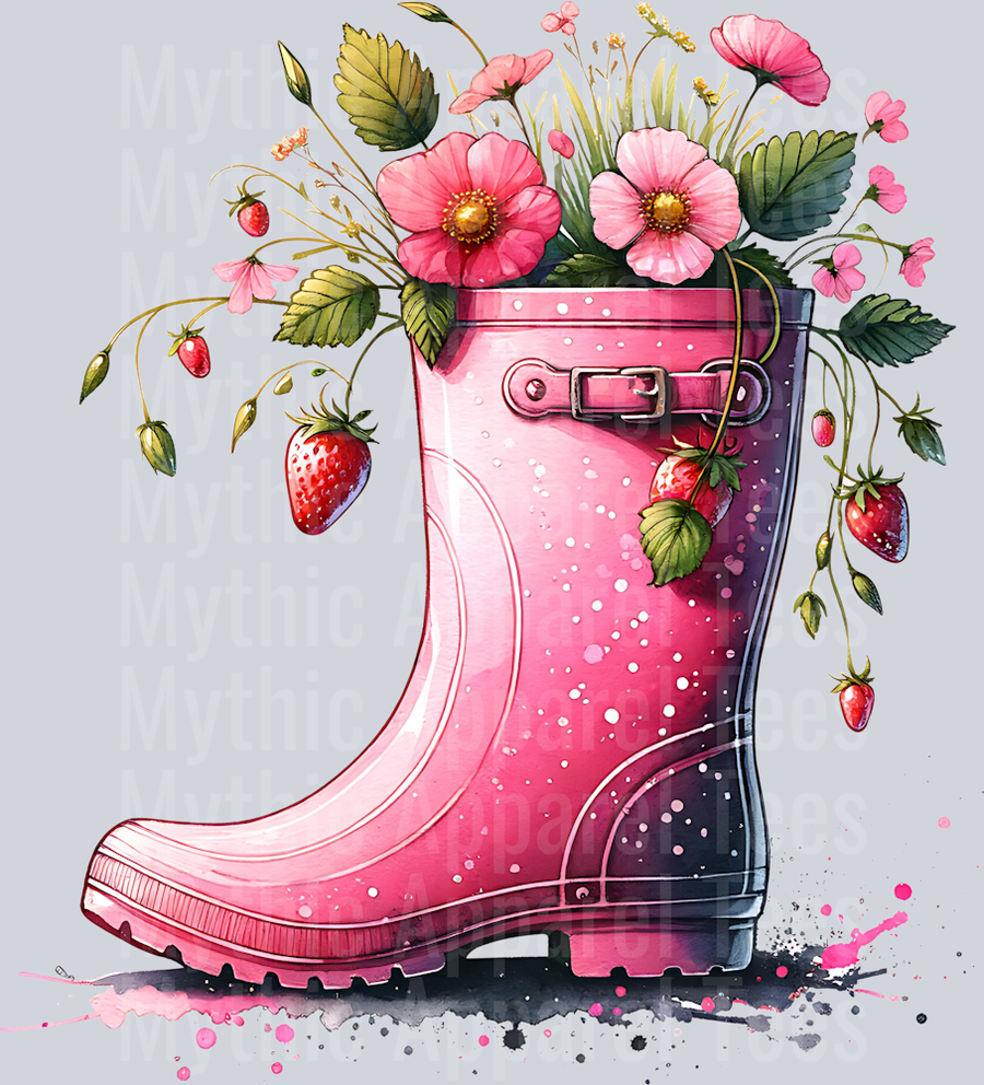 PINK RAINBOOT CLIPART PNG