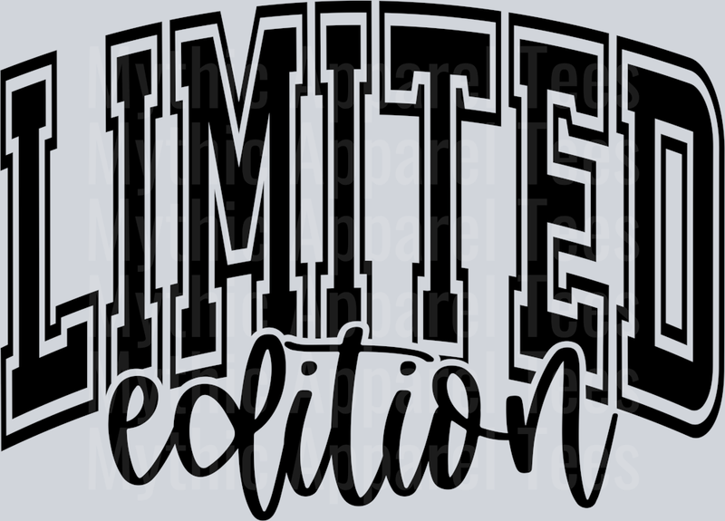 Limited Edition Black Varsity Letters