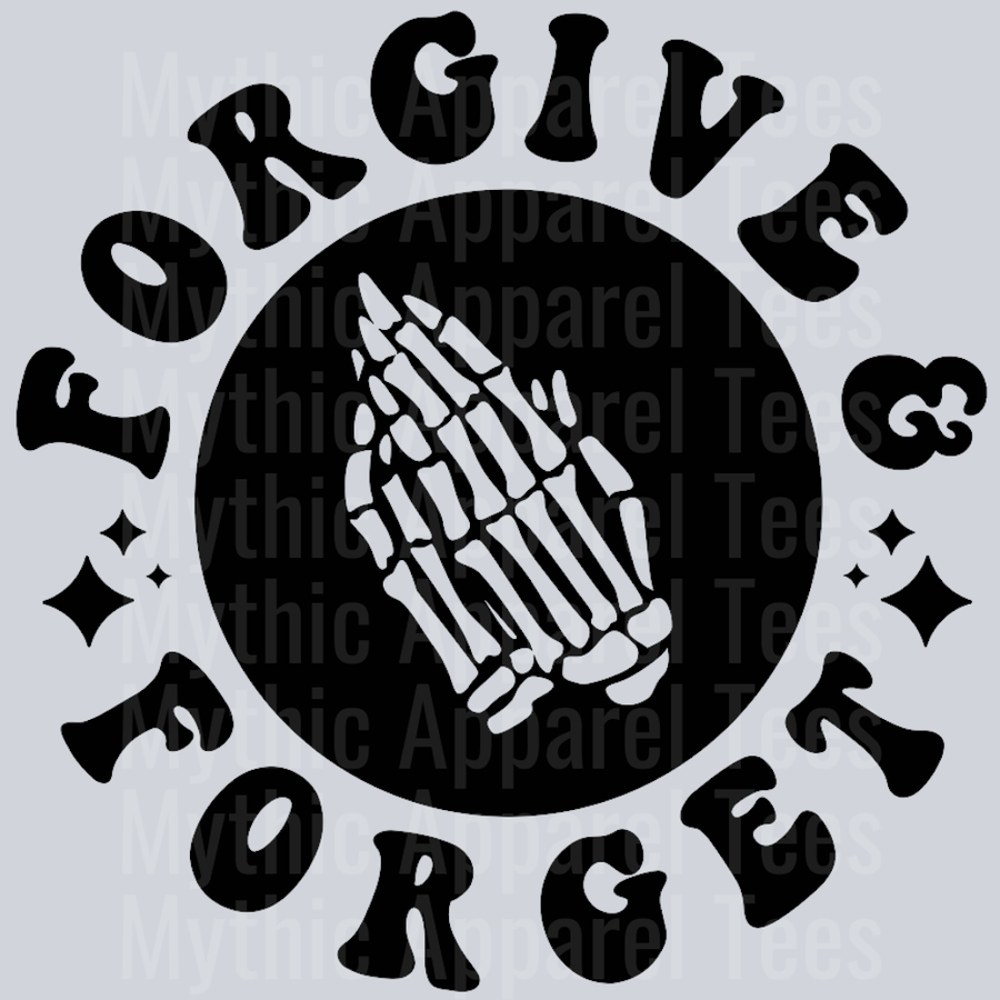 Forgive And Forget Pocket Design Wavy Retro Funny Designs