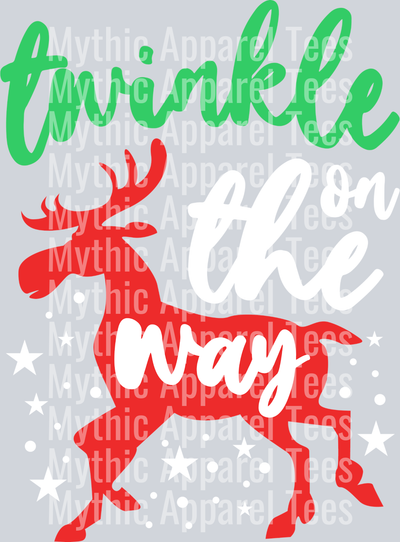 Twinkle on the Way – DTF Heat Transfer – Holiday Christmas Design