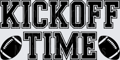 American Football Kickoff Time Bold Varsity Letter Design