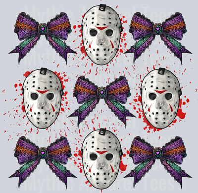 Jason Vorhees mask and bows