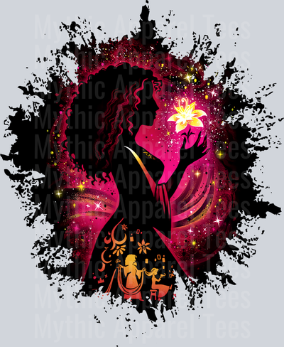 Gothel Mother Tangled Disney Villain Dark Silhouette Color Splash Crystal Ball Vision