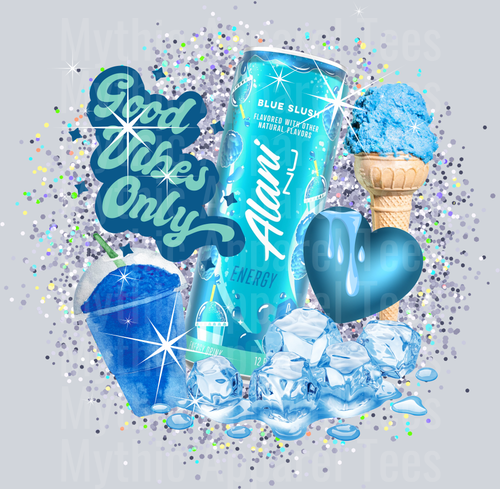 blue slush Alani Energy Drink DTF Alani Drink Transfers