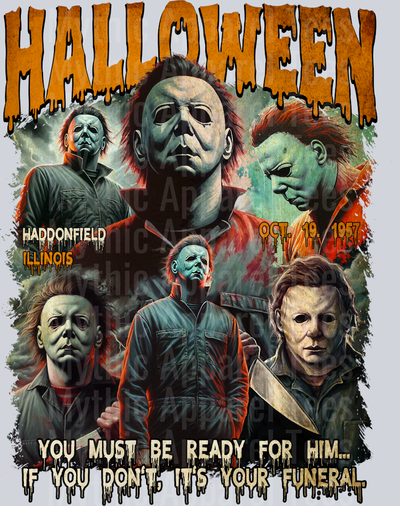 Michael Myers HALLOWEEN in multiple movie scenes Halloween DTF Horror Movie Transfers